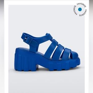 Melissa Megan Platform Sandal, Blue, Size 9 Women’s